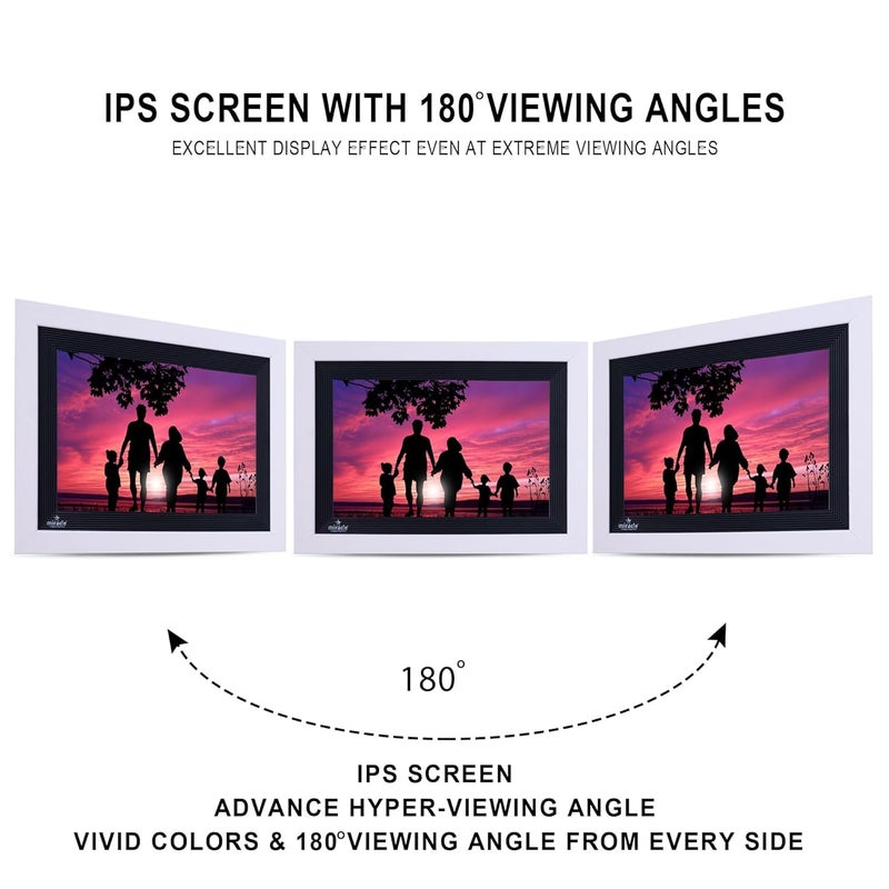 miracle digital Frameo 10.1 Inch WiFi Digital Picture Frame, 1280x800 HD IPS Touch Screen Photo Frame Electronic, 32GB Memory, Auto-Rotate, Wall Mountable, Share Photos/Videos Instantly via Frameo App from Anywhere - Image 5