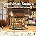 CUTEBEE Book Nook Kit DIY Miniature House Japanese Sweet Wagashi Shop Dollhouse Kit for Adults and Teens Bookshelf Decor 3D Wooden Puzzle Gifts for Family FriendsKanmidokoro Kurihara - Image 4