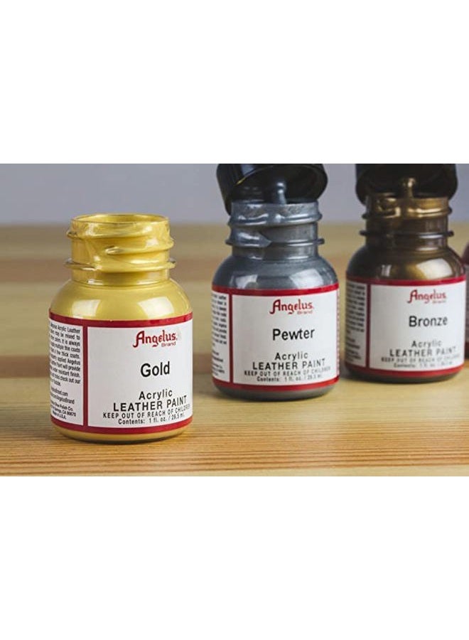 Angelus Acrylic Leather Paint-4oz.-Gold - Image 5
