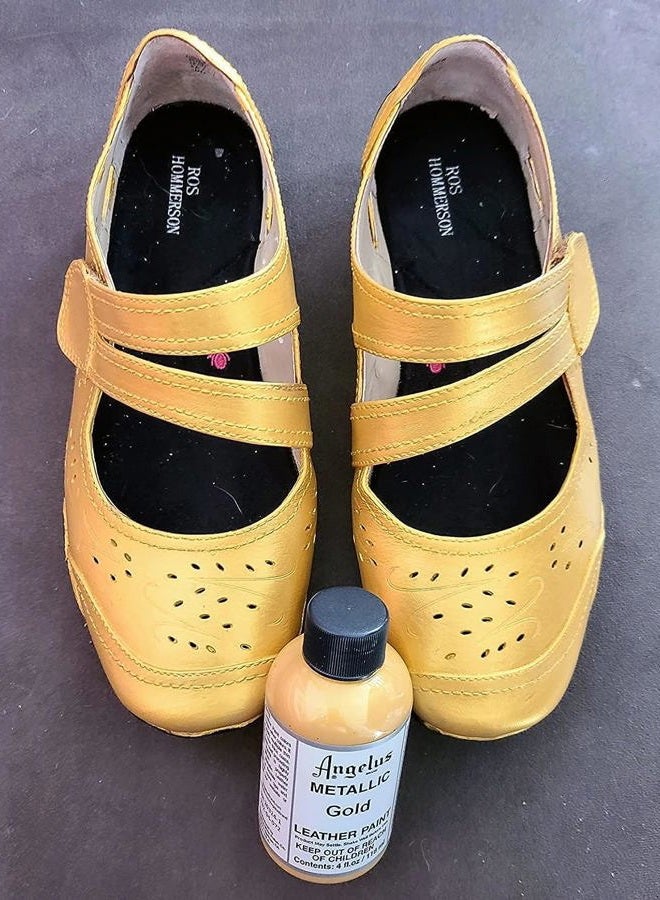 Angelus Acrylic Leather Paint-4oz.-Gold - Image 3