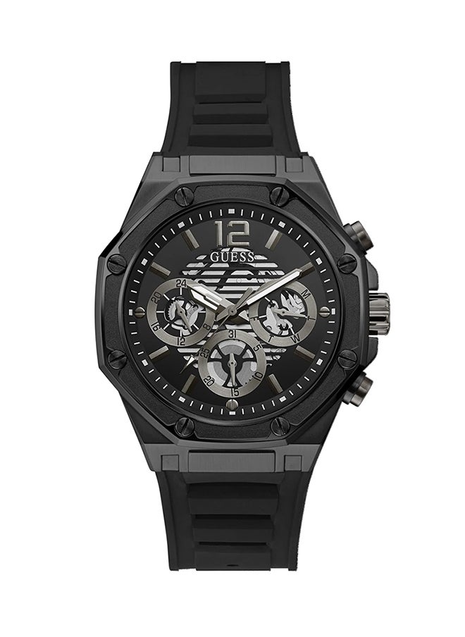 GUESS ساعة جيس انالوج بمينا اسود للرجال -GW0263G4  - Image 1
