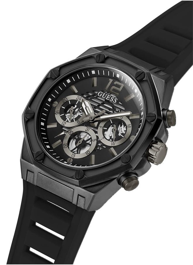 GUESS ساعة جيس انالوج بمينا اسود للرجال -GW0263G4  - Image 4