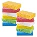 JOYMOOP Dish Sponge Scrubber Cellulose Sponges Kitchen for NonScratch Washing Dishes Household Cleaning Scrub Natural Sponge Pack of 12 Colorful Sponges - Image 1