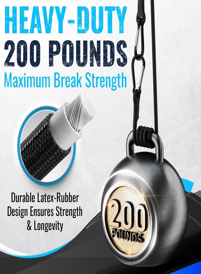GOEASY0312 Carabiner Bungee Cords with Hooks Heavy Duty - 12", 18", 24" UV Resistant Black Bungee Cords with Carabiner Hooks for Outdoors, 200 LBS Max Break Strength - 6PCS - Image 2