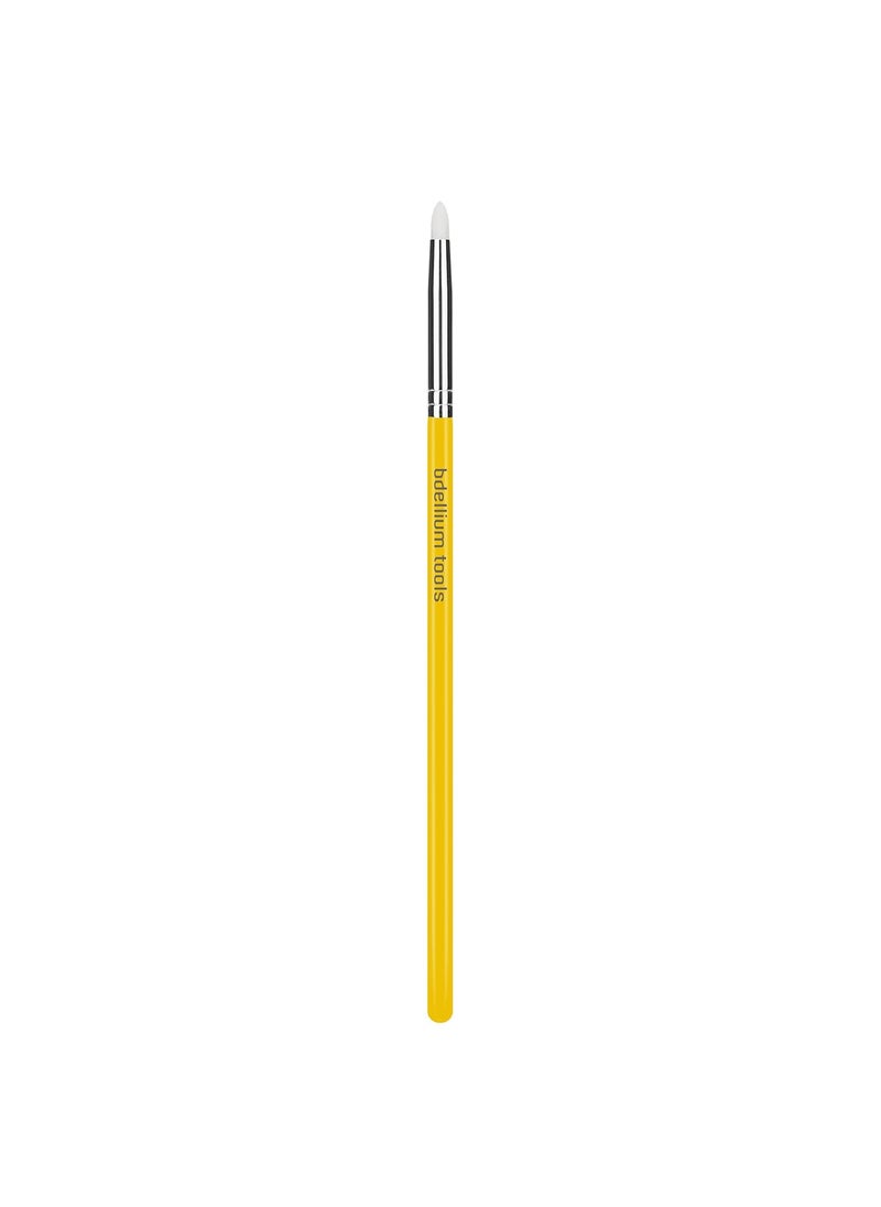 Bdellium Tools Bdellium Tools Professional Makeup Brush - Studio Series 718 Tiny Pencil - With Soft Synthetic Fibers, For Detailed Application around Eyes (Yellow, 1pc) 