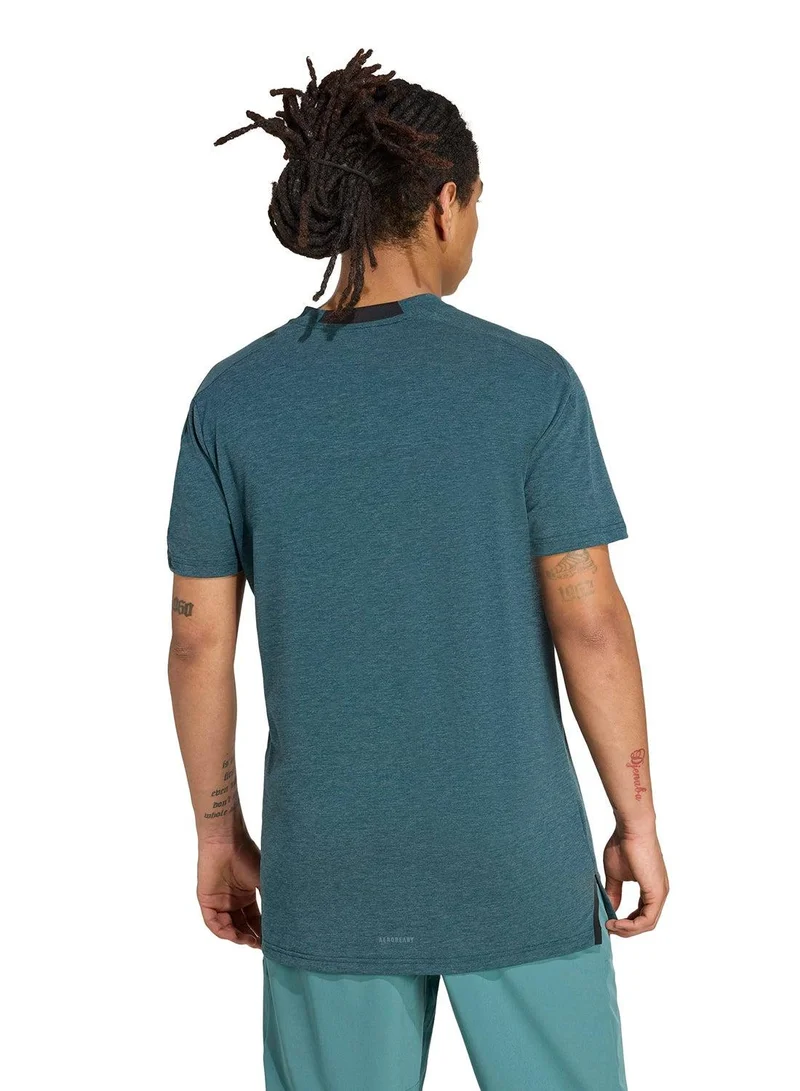 اديداس تيشيرت دي فور تي أخضر بأكمام قصيرة للرجال