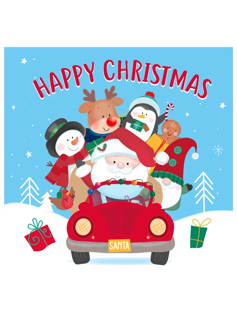 EuroWrap Santa Cute Greeting Cards - 20 Pack