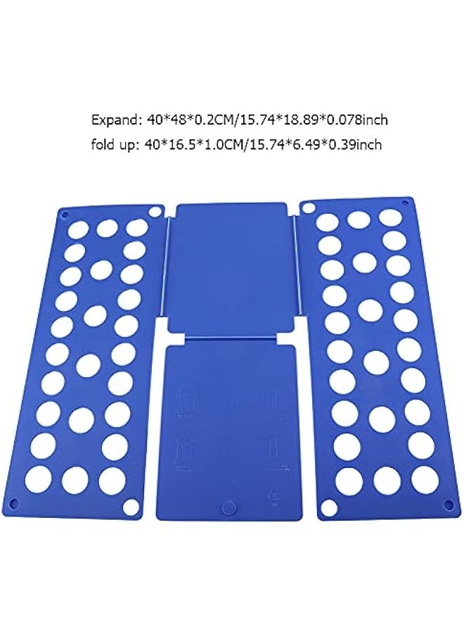 OCTOBER - Quick Child Clothes Folding Board T Shirt Pants Board Fold for Organizer Size for Bundled Kid Sizes for Adjustable Folding Plate Laundry Liners (Blue) - Image 1