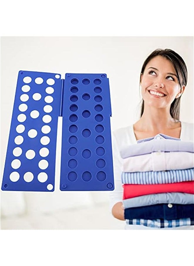 OCTOBER - Quick Child Clothes Folding Board T Shirt Pants Board Fold for Organizer Size for Bundled Kid Sizes for Adjustable Folding Plate Laundry Liners (Blue) - Image 1