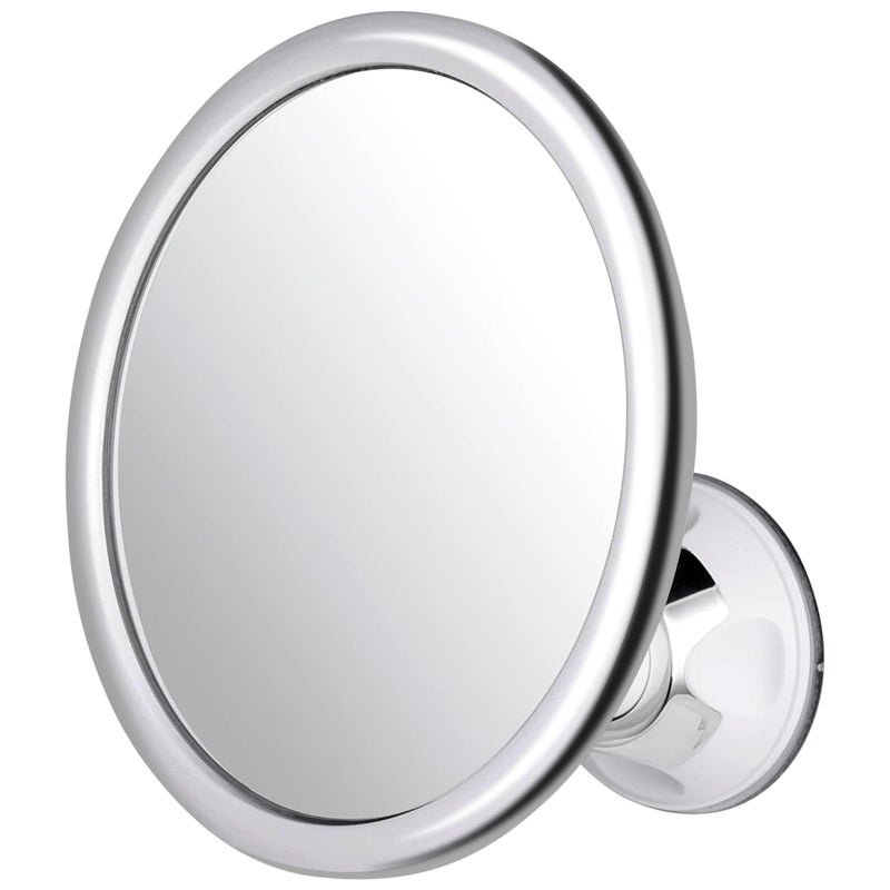 MIRRORVANA Anti Fog Mirror for Shower - Fogless, Shatterproof Shaving Mirror with 360Â° Swivel and Adjustable Suction Cup - 6.7" x 6.7" Round (Classic Chrome) - Image 1