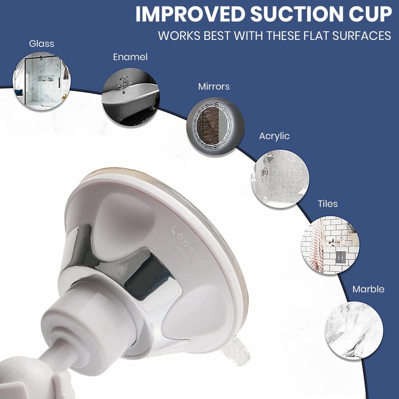 MIRRORVANA Anti Fog Mirror for Shower - Fogless, Shatterproof Shaving Mirror with 360Â° Swivel and Adjustable Suction Cup - 6.7" x 6.7" Round (Classic Chrome) - Image 3