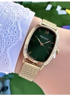 Ferrucci Rectangular Women's Mesh Strap Wristwatch  - Image 1