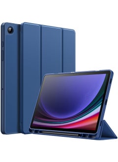 حافظة واقية لجهاز Samsung Galaxy Tab A9 مقاس 8.7 بوصة 2023 مصنوعة من مادة TPU الناعمة مع حامل ثلاثي الطيات