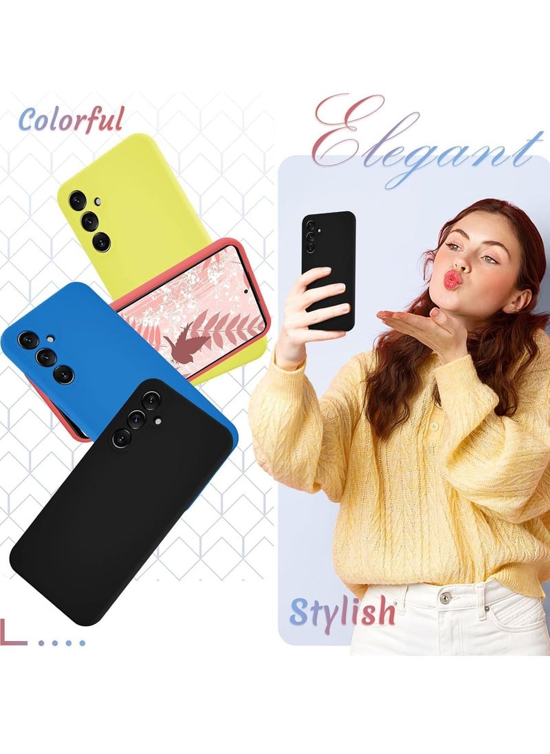 Raxoom Samsung Galaxy S24 Plus Silicone Phone Case with Screen Protector - Shockproof Slim Cover, Soft Microfiber Lining, Wireless Charging Support (Black) - Image 5