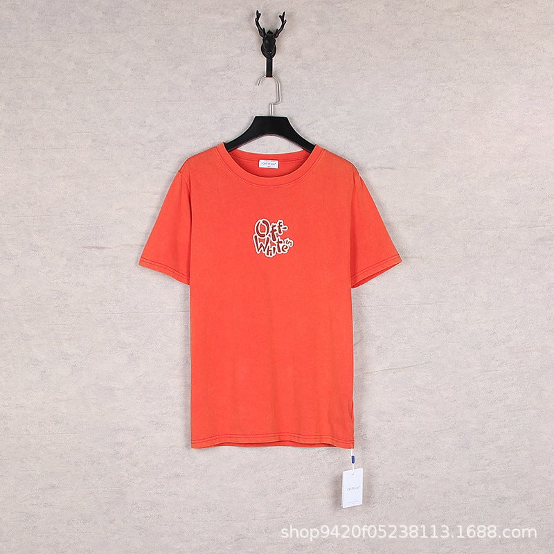 Summer Style Ow Xiangyunlong Picture Pattern Printed Loose Short-Sleeved T-Shirt For Men And Women One Piece - Image 5