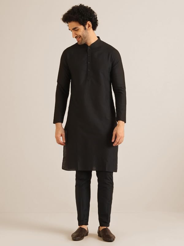 KISAH Mens Sherwani Set with Kurta & Trouser - Silk Blend Indo Western Sherwani - Designer Ethnic Outfit for Weddings & Festivals - Image 5