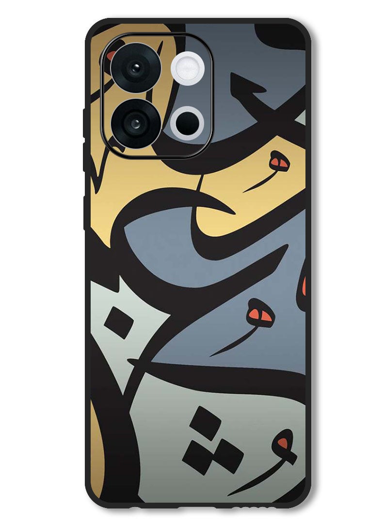 Theodor Case Compatible with OnePlus 13s 6.32 Inch Protection Shockproof Bumper Cover Arabic Design - Image 1