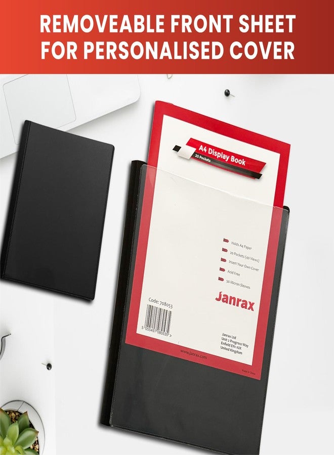 Janrax A4 Presentation Display Book 20 Pockets (40 Views) by Janrax - Image 4