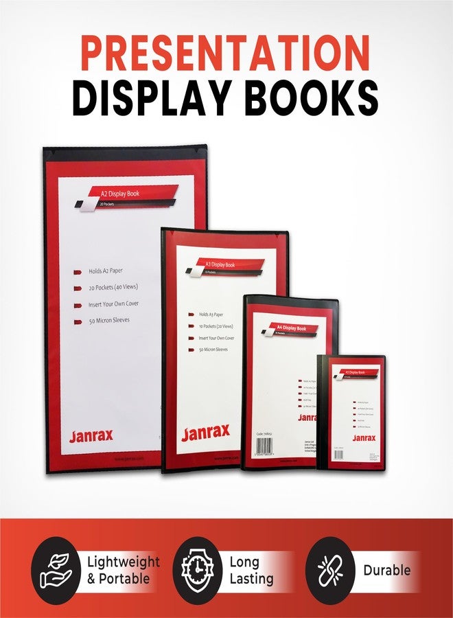 Janrax A4 Presentation Display Book 20 Pockets (40 Views) by Janrax - Image 2