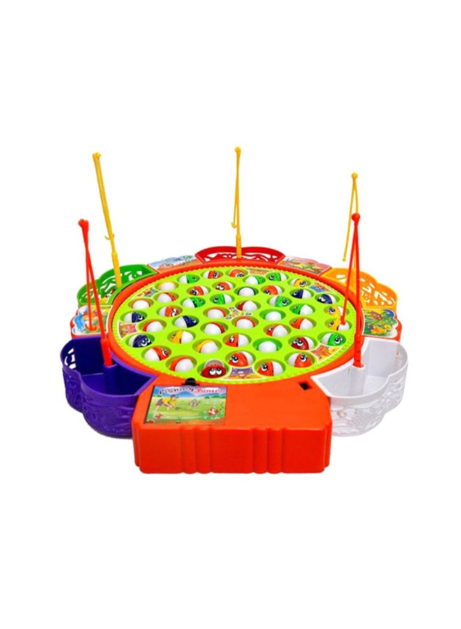 ATE 45-Piece Colourful Fishing Toy Set With Rotating Fish and Sweet Melodies ‎34.54x33.02x4.57cm - Image 2