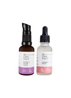 Deconstruct Deconstruct 5% Niacinamide + 0.2% Retinol Face Serum Combo | With 2% Alpha Arbutin & 1% Peptide | Reduces Acne, Dark Spots, Fine Lines & Wrinkles | For Men & Women | Beginner Friendly | 30 ml each  - Image 1