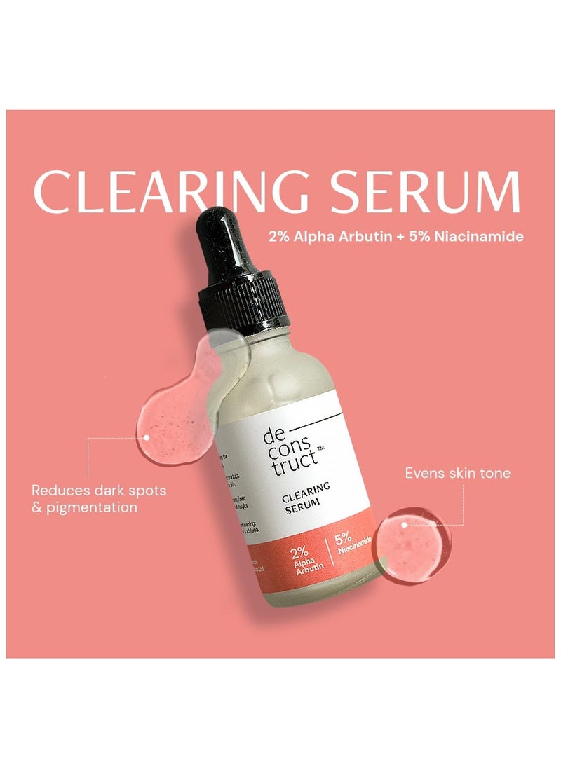 Deconstruct - Deconstruct 5% Niacinamide + 0.2% Retinol Face Serum Combo | With 2% Alpha Arbutin & 1% Peptide | Reduces Acne, Dark Spots, Fine Lines & Wrinkles | For Men & Women | Beginner Friendly | 30 ml each - Image 1