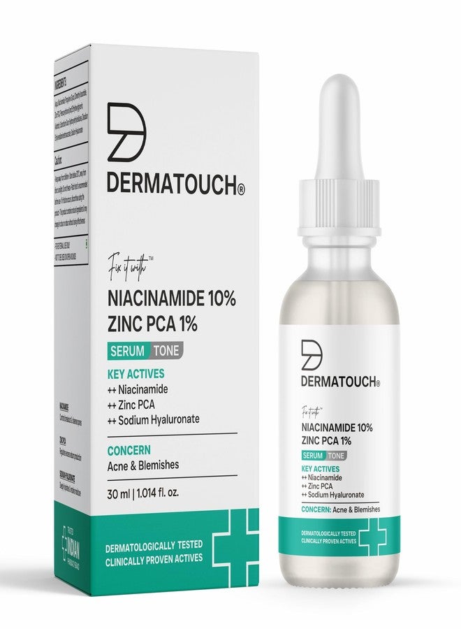 DERMATOUCH Niacinamide 10% + Zinc PCA 1% Serum for Men & Women - Face Serum for Acne, Blemishes & Oil Control/Suitable for All Skin Types 30ml - Image 1