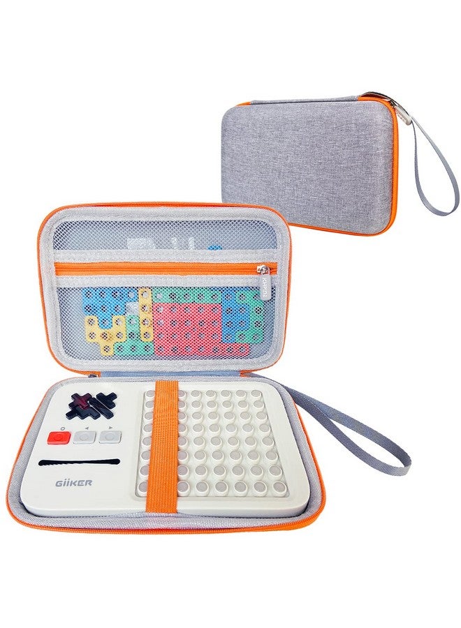 JCHPINE Hard Carrying Case For Giiker Super Blocks Puzzle Game, Protective Storage Holder For Giiker Brain Teaser Puzzles Interactive Handheld Game Console Accessories (Case Only) (Orange For Super Blocks) - Image 1