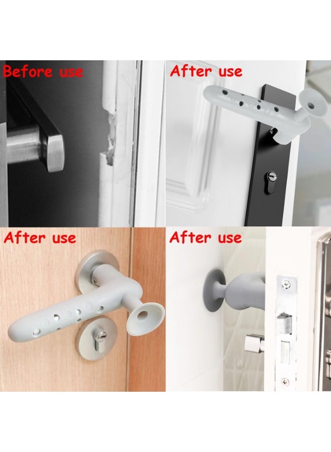 Door stopper that attaches to the handle to prevent friction and collision with the wall, reduce noise, and prevent paint peeling. - Multi-colored - 1 piece - Image 2