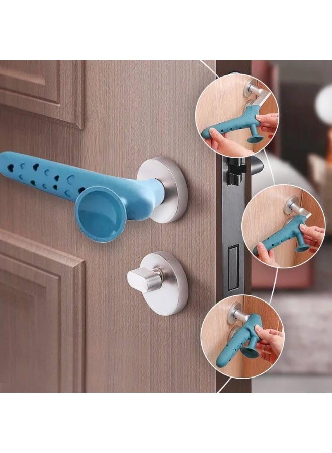 Door stopper that attaches to the handle to prevent friction and collision with the wall, reduce noise, and prevent paint peeling. - Multi-colored - 1 piece - Image 4