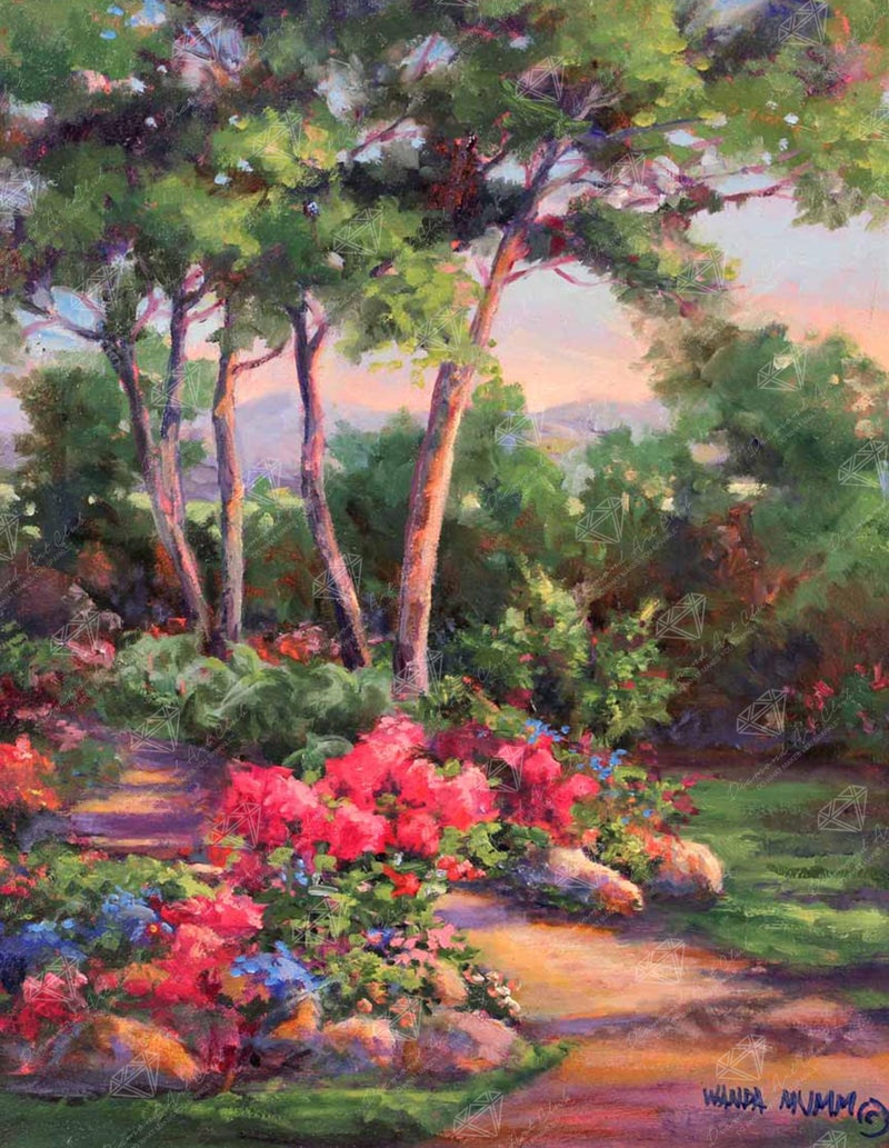 DIAMOND ART CLUB Bibler Garden Path Diamond Painting Kit Fun DIY Crafts for Adults Round Diamond Art Canvas 13 x 17 33 cm x 427 cm - Image 2