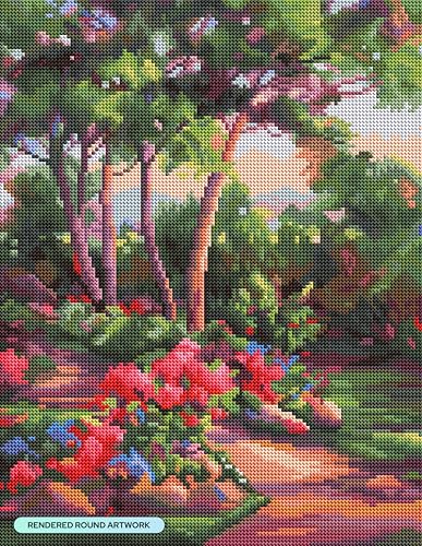 DIAMOND ART CLUB Bibler Garden Path Diamond Painting Kit Fun DIY Crafts for Adults Round Diamond Art Canvas 13 x 17 33 cm x 427 cm - Image 3