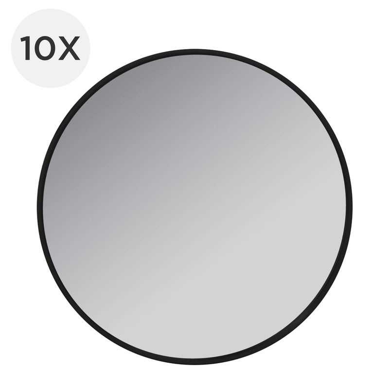 Zadro 3"" Dia. Round 10-Time Magnification Travel Mirror Compact Mirror Hand Mirror For Women Suction-Cup Shaving Mirror - Image 4