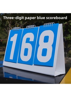 Competition Scoreboard Activity Flip Card Red Yellow Blue Green Gray Scoring Card Early Education Color Number Card-Specifications:Three-digit Blue Paper Scoreboard
