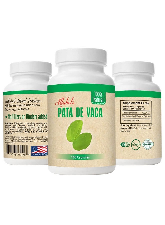 آلفا كبسولات باتا دي فاكا العشبية، 100 كبسولة، بدون مواد مالئة