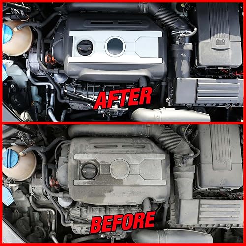 Ue Engine Degreaser for Car - 1 Liter All Purpose Cleaner | Silicone Spray for Bike and Wheel Cleaner - Protective, Non-Greasy and High Gloss Finish for Your Engine Compartment Coating - Image 5