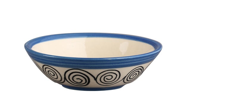 Caffeine Ceramic Handmade Bule Doodle Katori Bowl- (Set of 4) - Image 3
