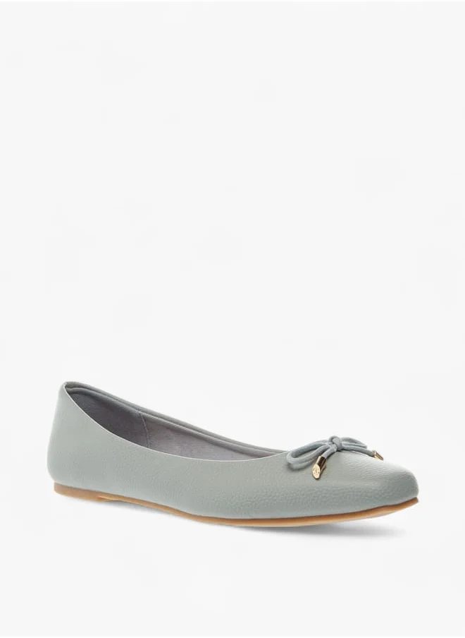 Celeste Womens Bow Accent Slip-On Ballerina Shoes
