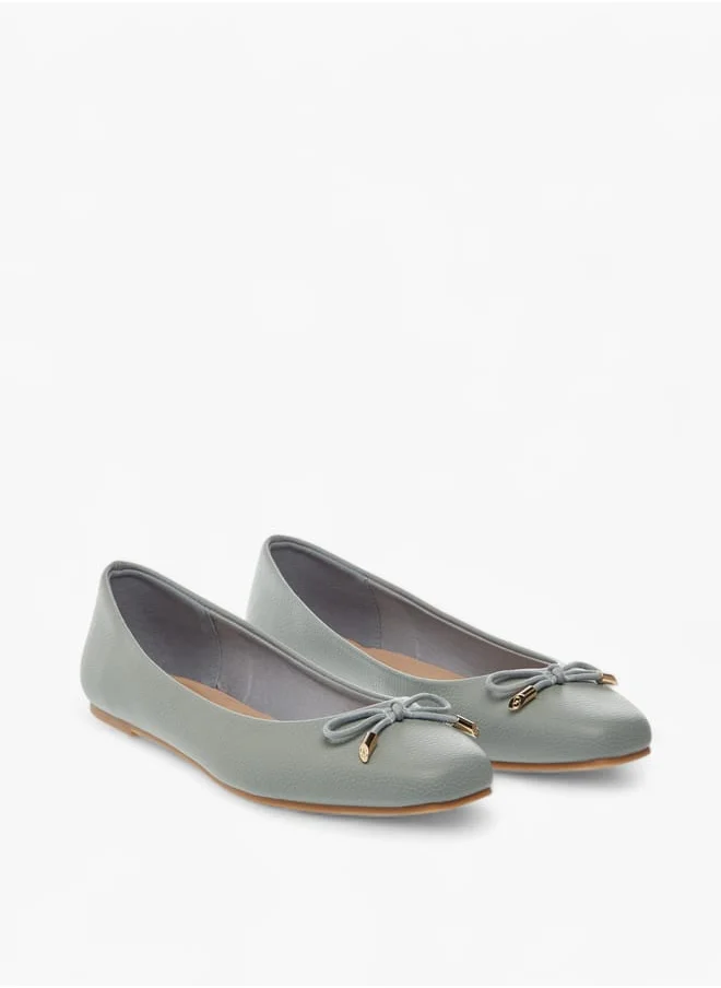 Celeste Womens Bow Accent Slip-On Ballerina Shoes