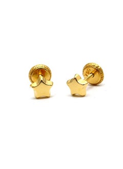 Gold Zone Real Gold Shine Star Screw Earring  - Image 1