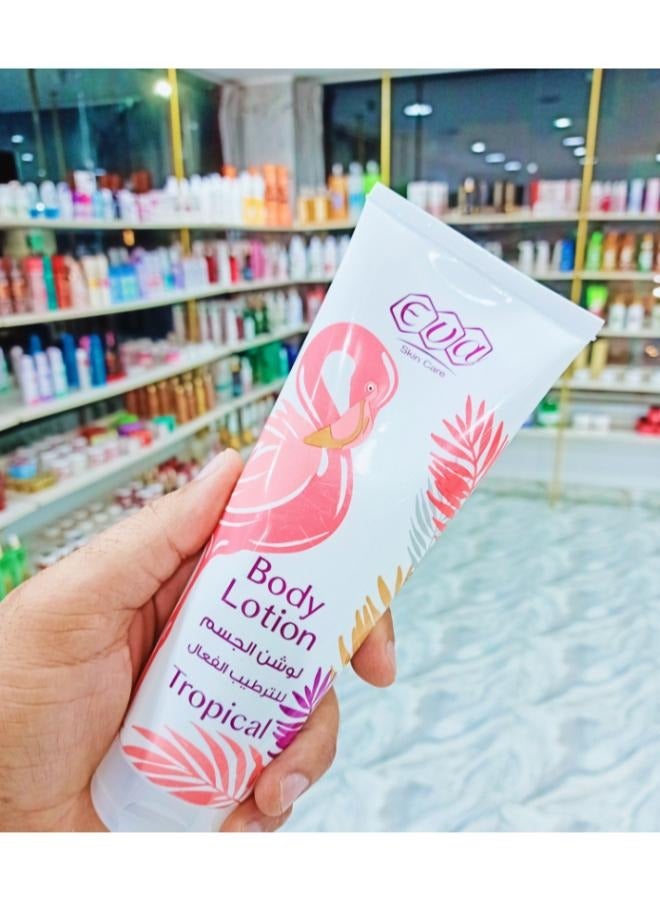 إيفا مجموعه من قطعتين لوشن الجسم للترطيب الفعال تروبيكال+مل و كريم الإستحمام المرطب لنعومة فائقة تروبيكال 250+240 مل - Image 4