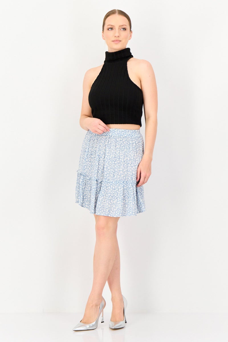 DOROTHY PERKINS Women Floral Print Mini Skirts, Multicolor - Image 3