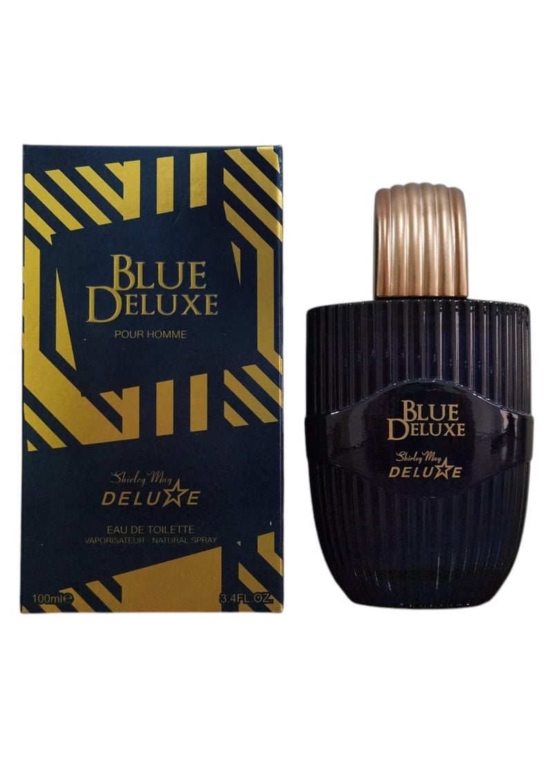 Shirley May Blue Deluxe Eau De Toilette For Men - 100 ML 