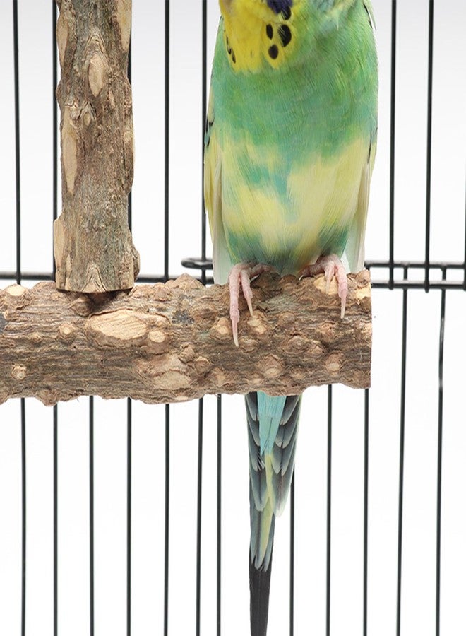 Allazone 7 PCS Natural Wooden Perch Bird Stand Parrot Perch Stand Bird Climbing Standing Branches Toy for Small Lovebirds Budgies Cockatiels - Image 4