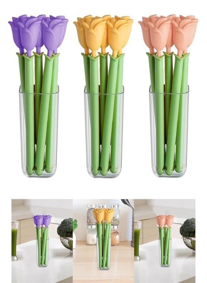 Veemok Reusable Flower Sealing Clips for Food Storage, Strong Plastic Bag Clips for Bread, Snacks, Chips, Vegetables, Kitchen Use, Rose Gold, Pack of 5 - Image 4