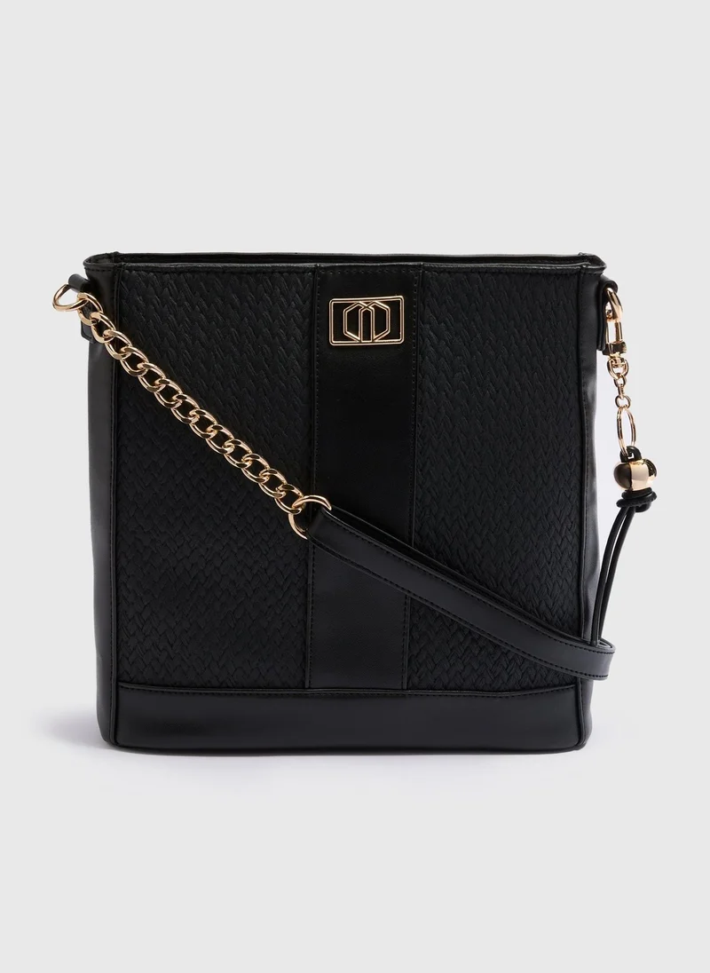 ماتلان حقيبة رسول بنقش أسود