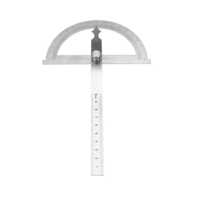 مقاييس الزوايا المعدنية من الفولاذ المقاوم للصدأ بزاوية 0-180 درجة - مقياس الزوايا - مسطرة 15 سم 120 × 150 ملم - Image 2