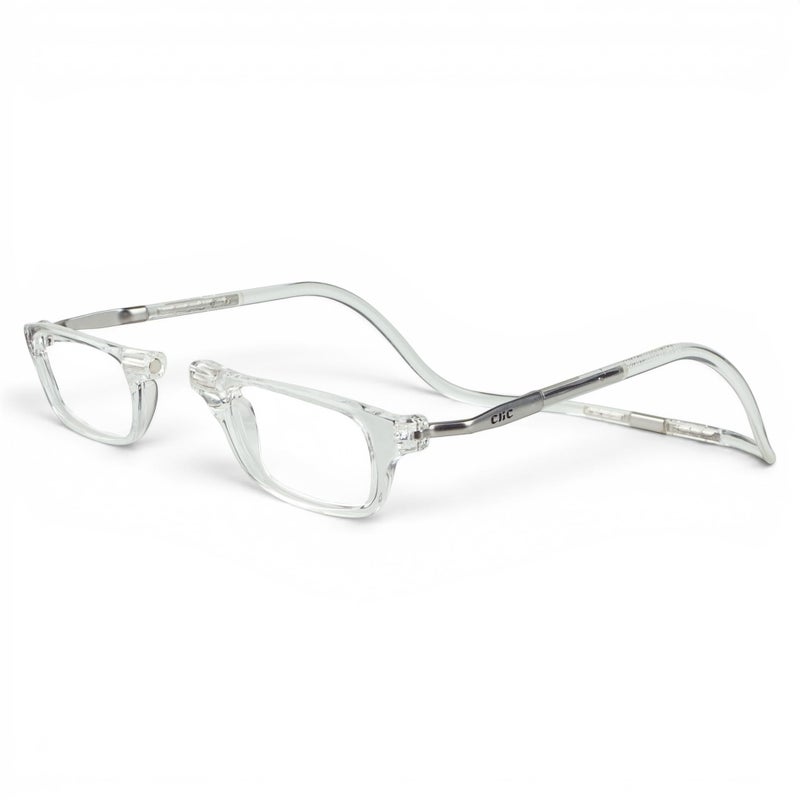 Clic Magnetic Reading Glasses Adjustable Neck Hanging Readers Secure Fit with Rigid Headband Original Expandable MXL Clear 200 - Image 2