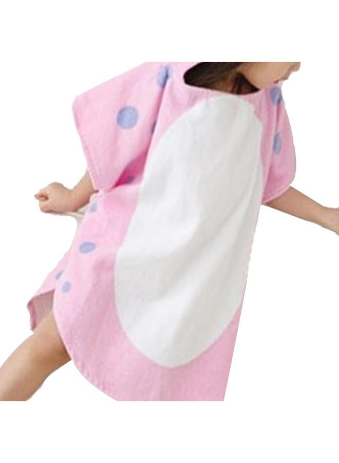Kids Bath Towel Dinosaur Pattern Soft Cotton Hooded Baby Toddler Warm Absorbent Bath Towel Cape Pink 60x120 - Image 3
