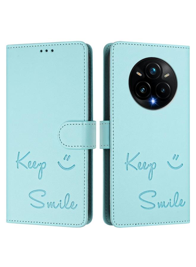 S-TOP Case For Realme 14 Pro+ 5G Smile Embossing RFID Leather Phone Case - Image 2